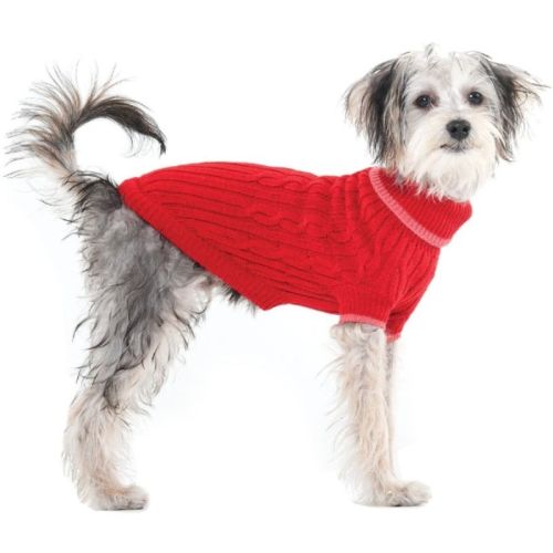 Fashion Pet Cable Knit Dog Sweater Red
