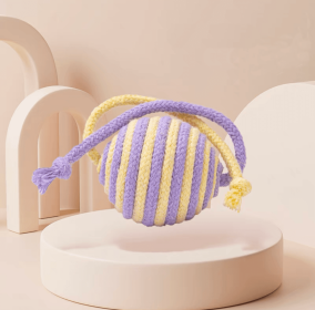 Cat Entertainment Sisal Ball Pet Toys For Pets to relieve boredom (Color: Yellow Purple)