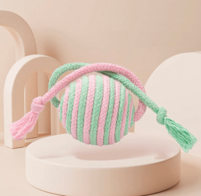 Cat Entertainment Sisal Ball Pet Toys For Pets to relieve boredom (Color: Pink Green)