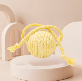 Cat Entertainment Sisal Ball Pet Toys For Pets to relieve boredom (Color: Cream Yellow)